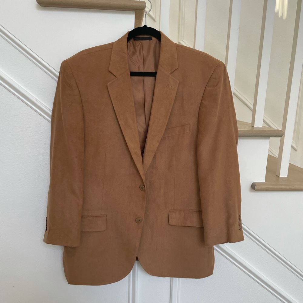 John Blair Men velvet light brown blazer 
Like new 
Fits  M